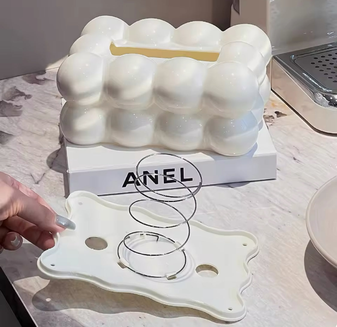 Bubble Shape Tissue Box Holder, Non Slip Ceramic Tissue Box Cover, Desktop Tissue Organizer Bubble Shape Tissue Box Holder, Non Slip Ceramic Tissue Box Cover, Desktop Tissue Organizer